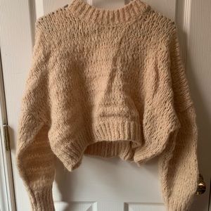 Crop Mock Neck Sweater